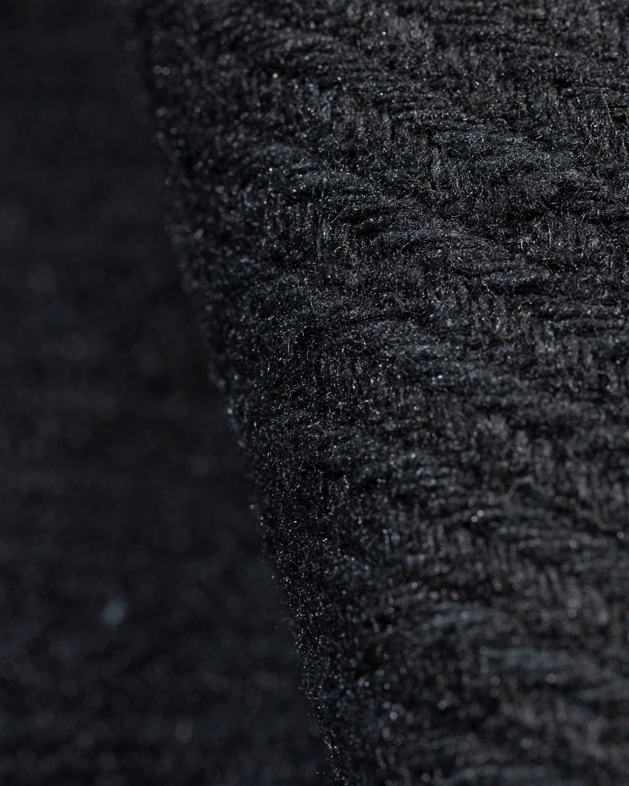 MotivMfg DB Shawl Collar Sack Jacket - Black Tussah Silk Tweed