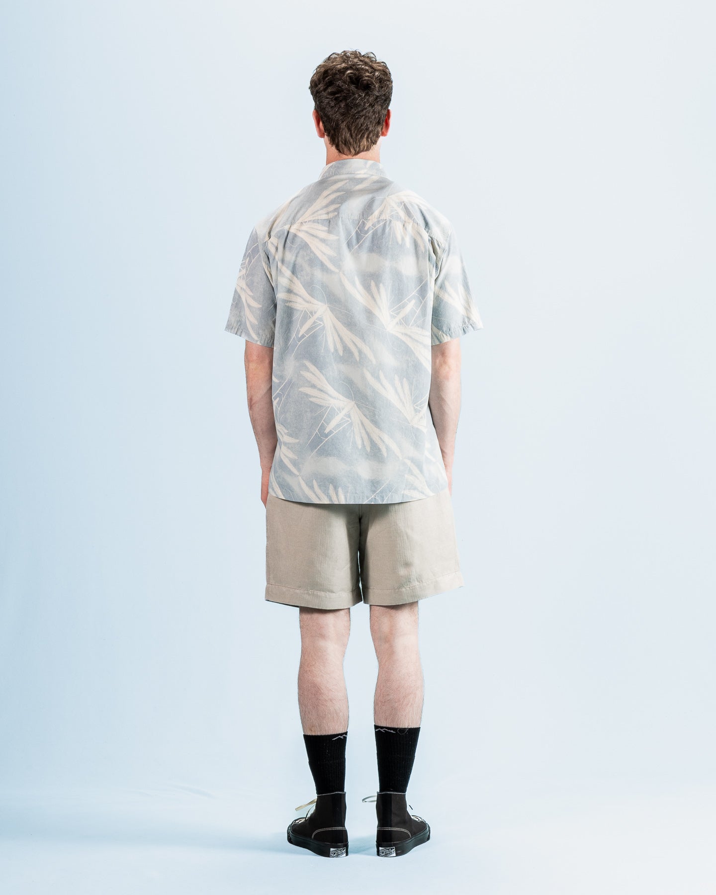 Dala Shirt - Moth Print Cotton Silk Broadcloth