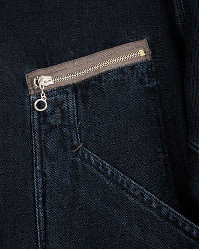 MotivMfg Denim Deck Jacket - Char Navy Overdyed Linen Denim - Standard & Strange