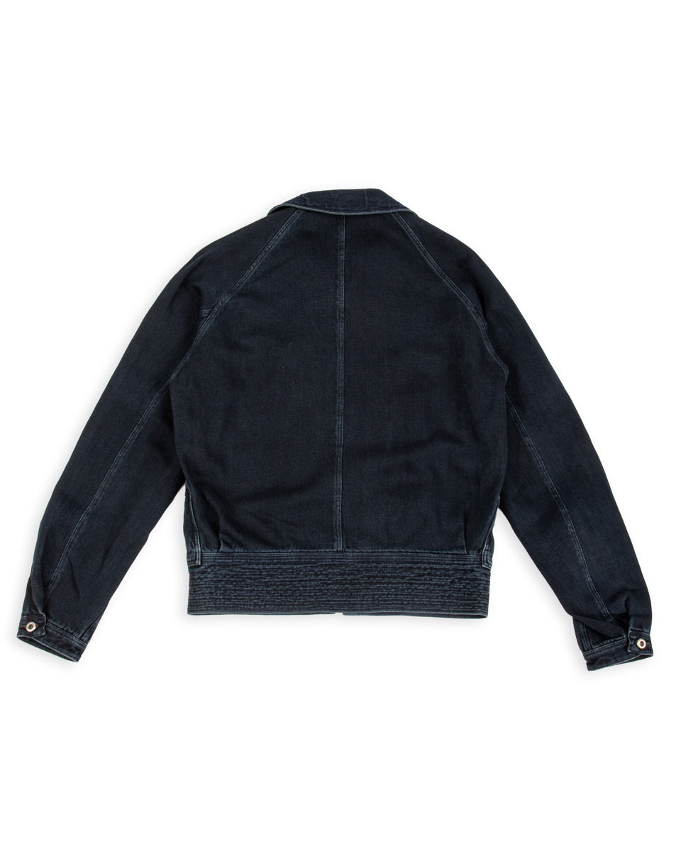 Denim Deck Jacket - Char Navy Overdyed Linen Denim – Standard
