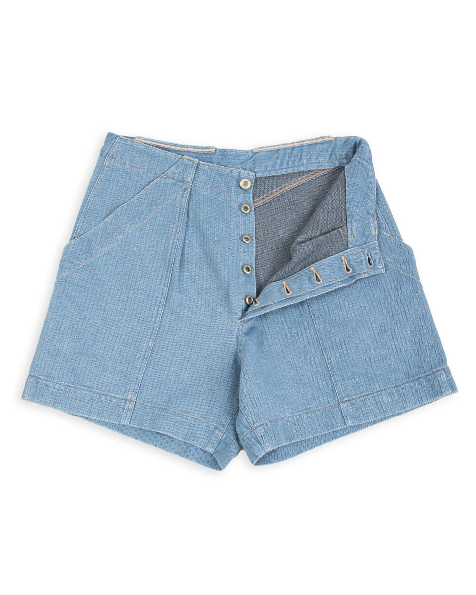 Denim Shorts - Light Indigo Herringbone Denim – Standard & Strange