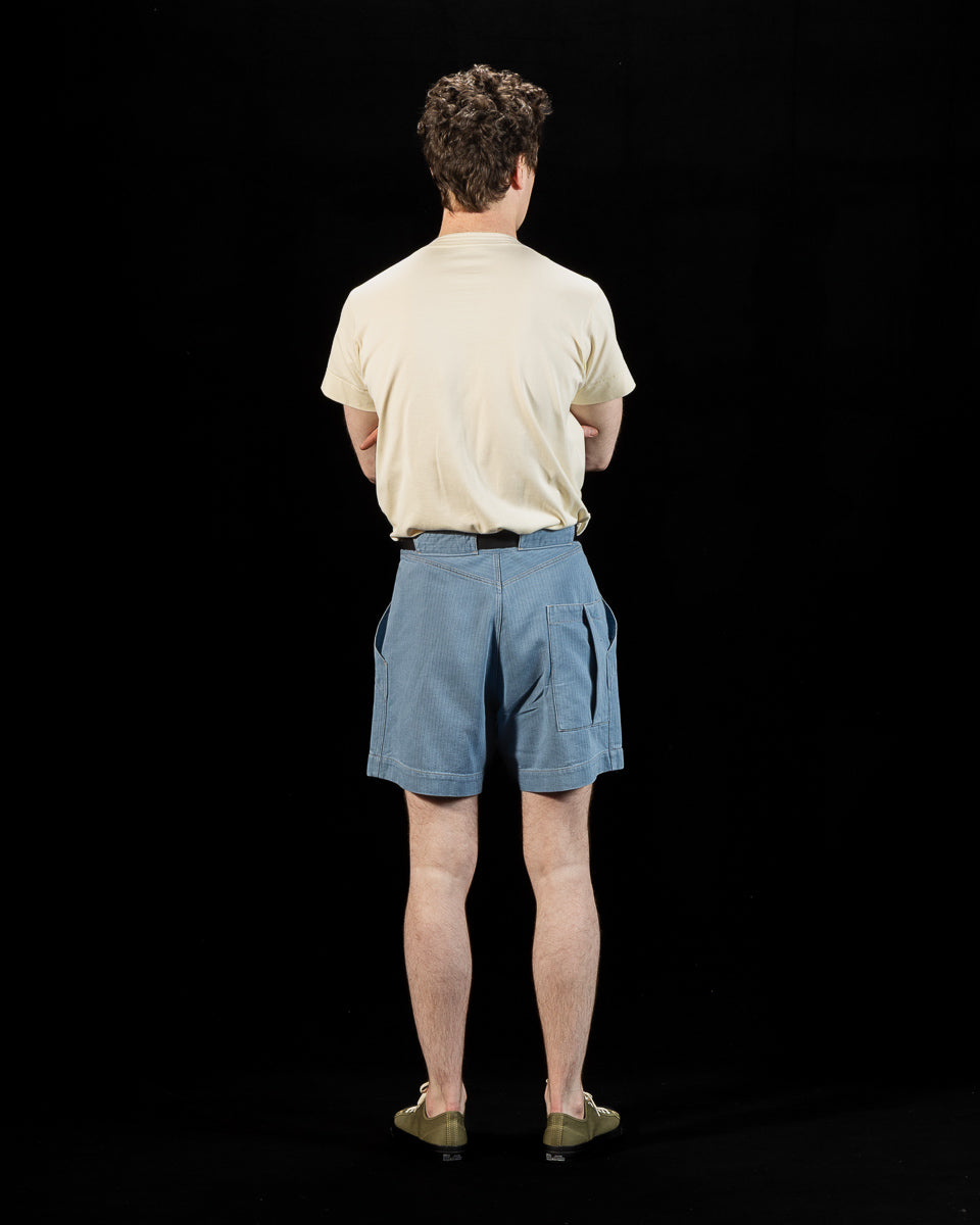 Denim Shorts - Light Indigo Herringbone Denim – Standard & Strange