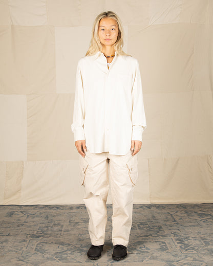 MotivMfg Draughtsman Shirt  - Eggshell Tussah Silk - Standard & Strange