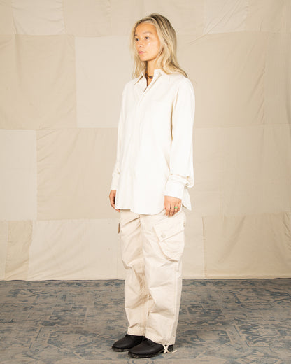 MotivMfg Draughtsman Shirt  - Eggshell Tussah Silk - Standard & Strange