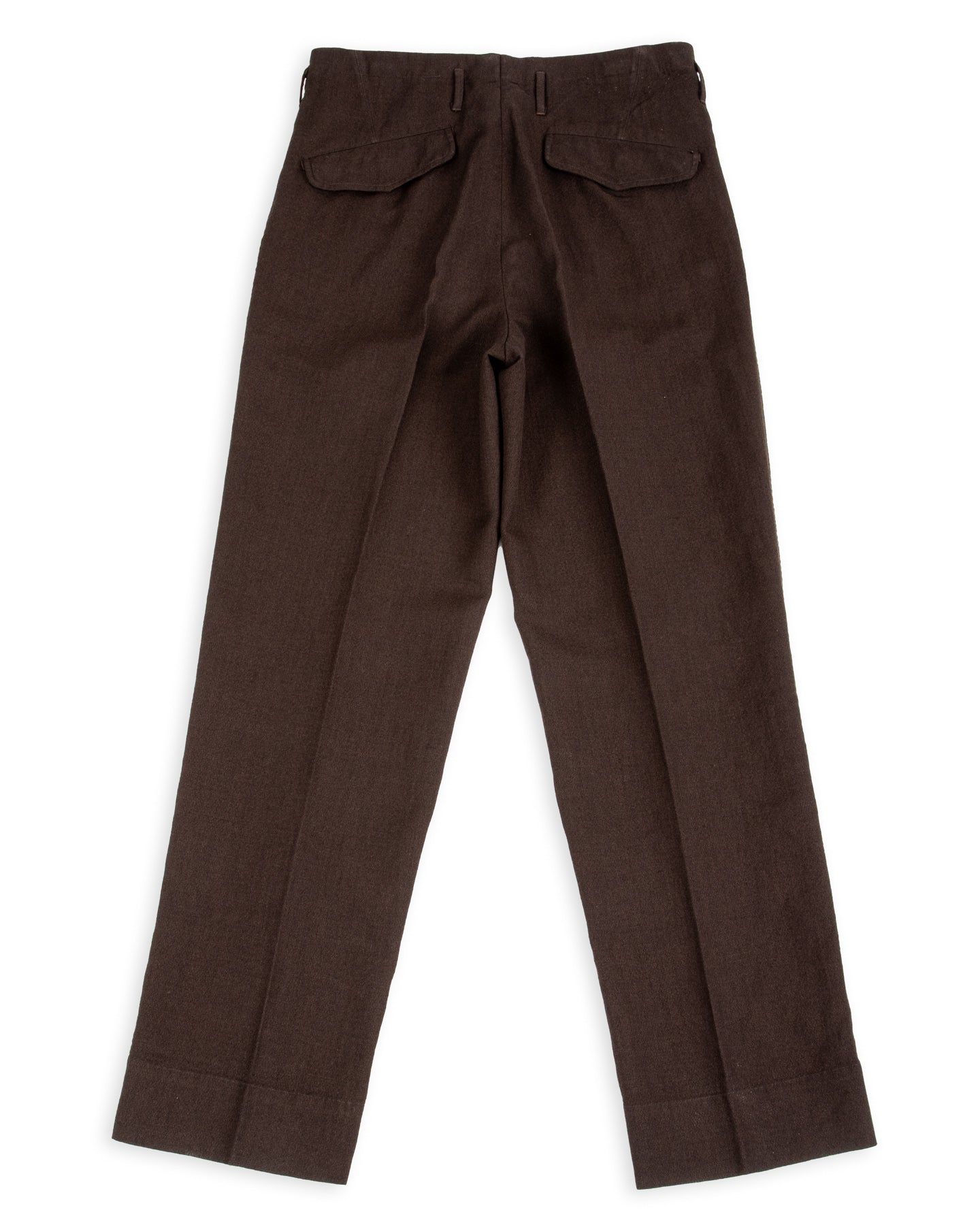 English Trousers - Espresso Wool Linen Crepe