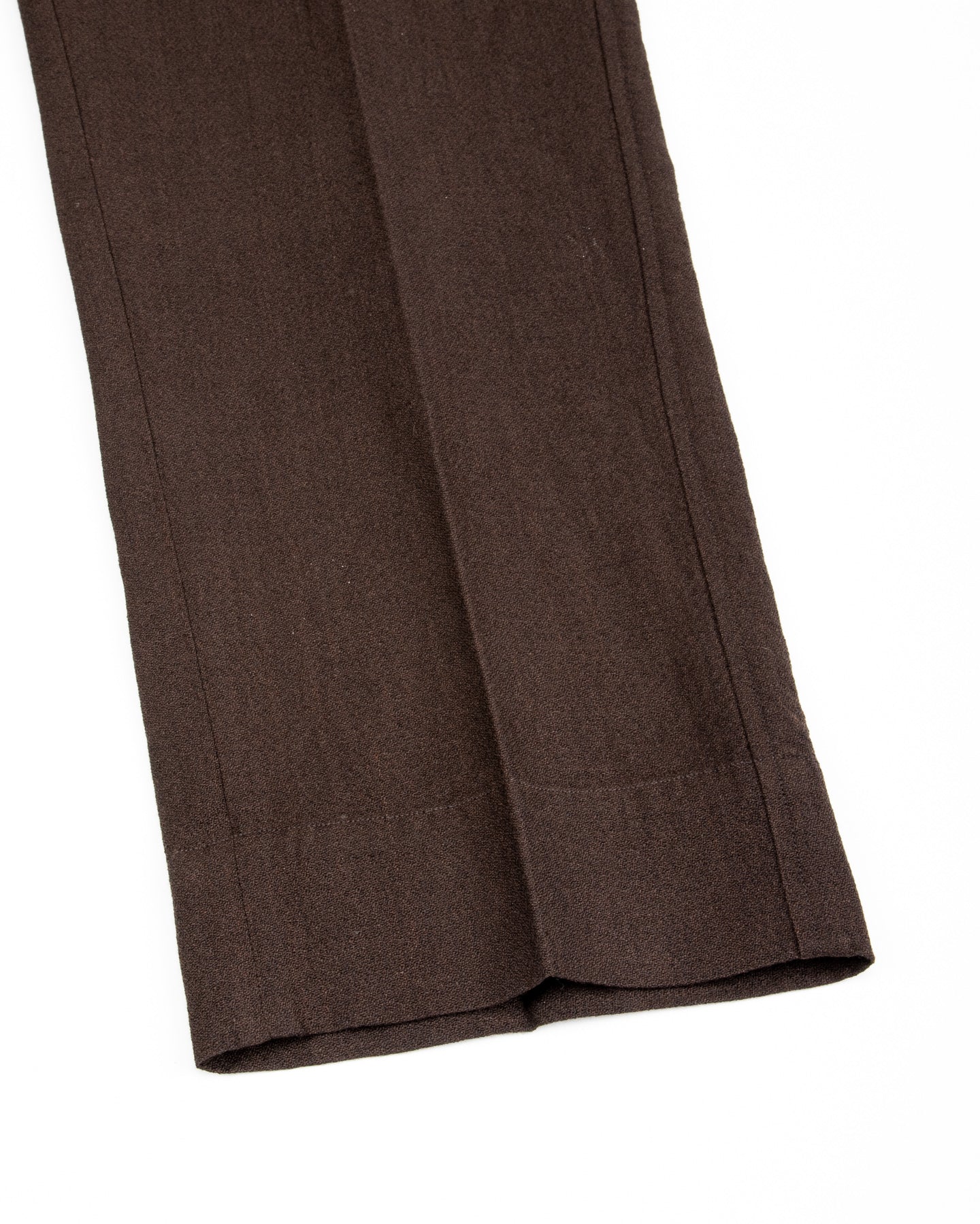 English Trousers - Espresso Wool Linen Crepe