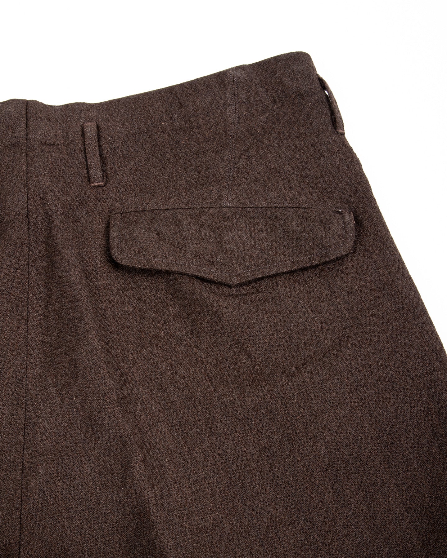 English Trousers - Espresso Wool Linen Crepe