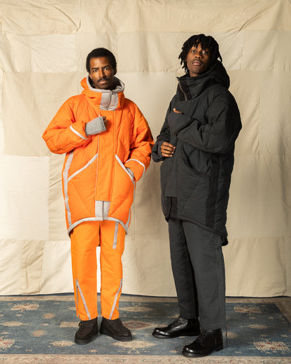 MotivMfg Lander Down Coat - Lava Halley Stevenson "Military Finish" Waxed Cotton - Standard & Strange