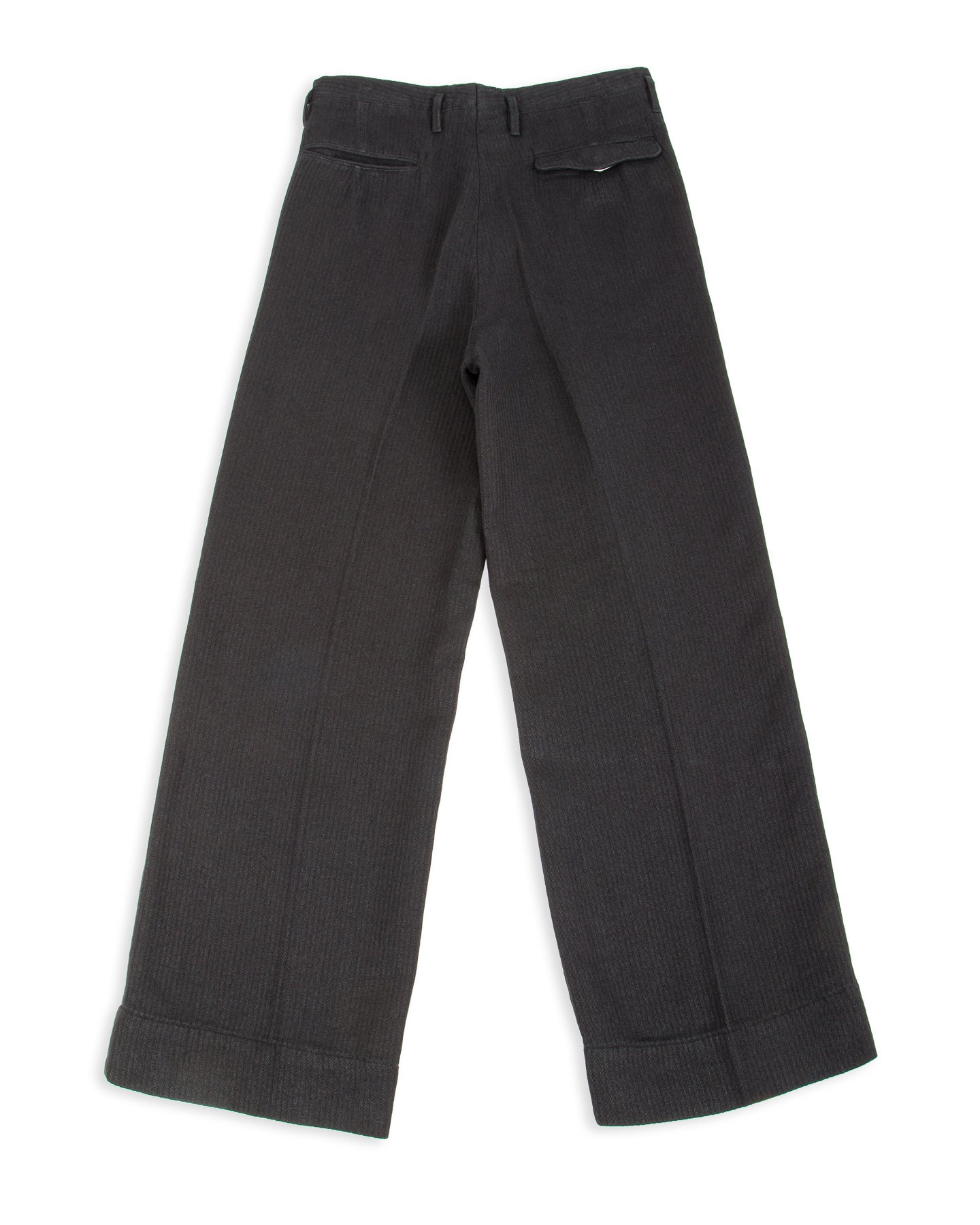 MotivMfg Loft Trousers - Black Linen Wool Pique - Standard & Strange