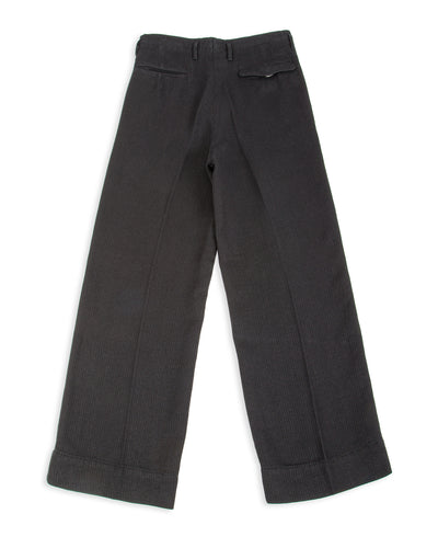 MotivMfg Loft Trousers - Black Linen Wool Pique - Standard & Strange