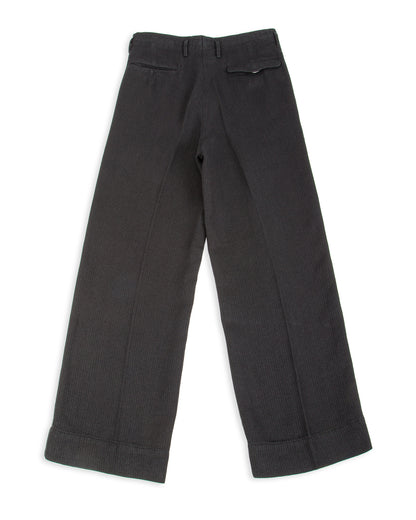 MotivMfg Loft Trousers - Black Linen Wool Pique - Standard & Strange
