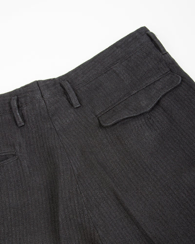 MotivMfg Loft Trousers - Black Linen Wool Pique - Standard & Strange