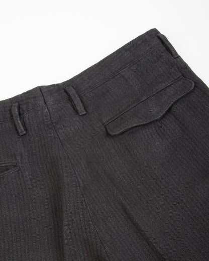 MotivMfg Loft Trousers - Black Linen Wool Pique - Standard & Strange