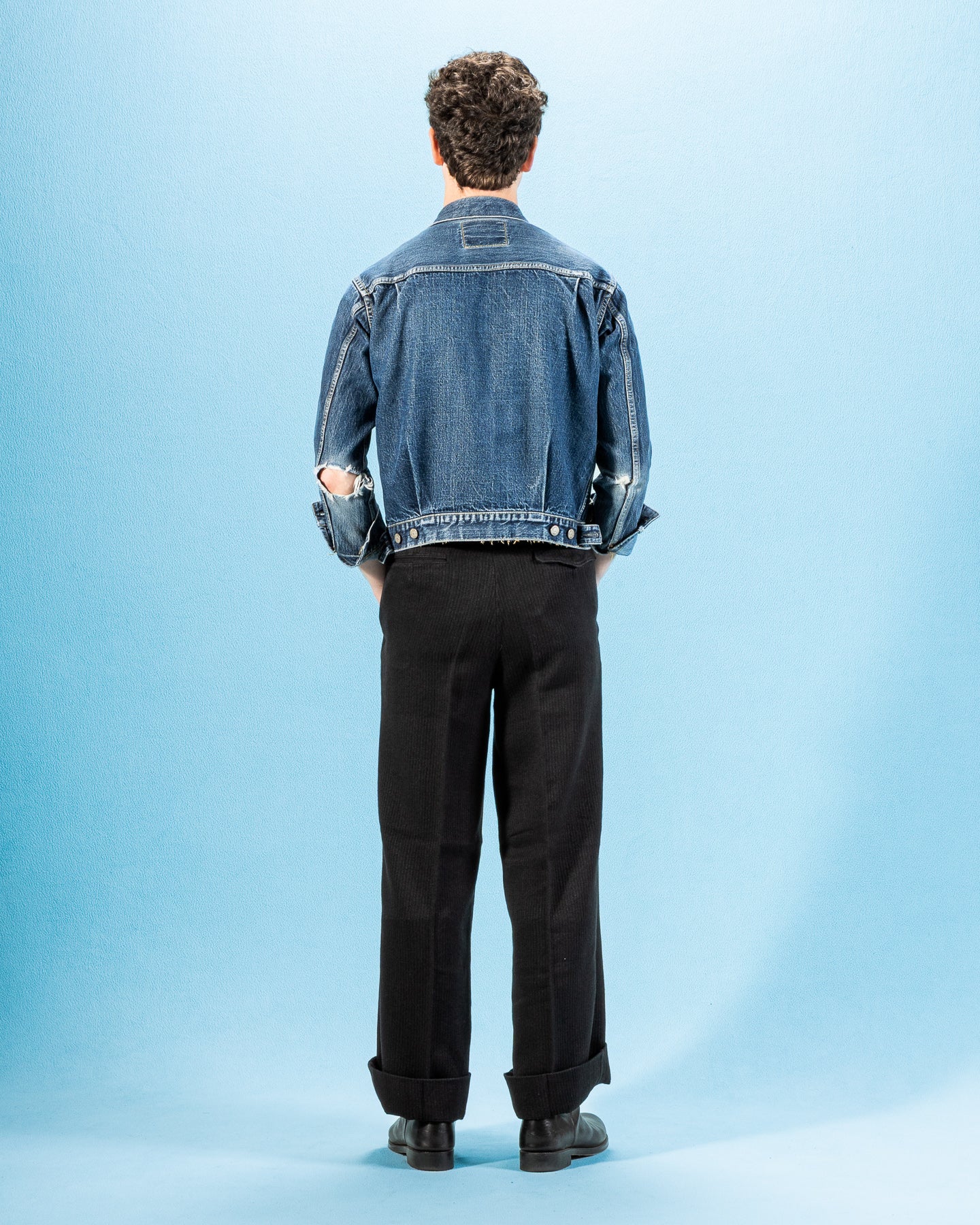 MotivMfg Loft Trousers - Black Linen Wool Pique - Standard & Strange