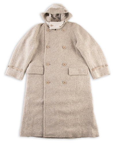 MotivMfg Mandarin Coat - Ecru Undyed Wool - Standard & Strange