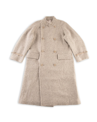 MotivMfg Mandarin Coat - Ecru Undyed Wool - Standard & Strange