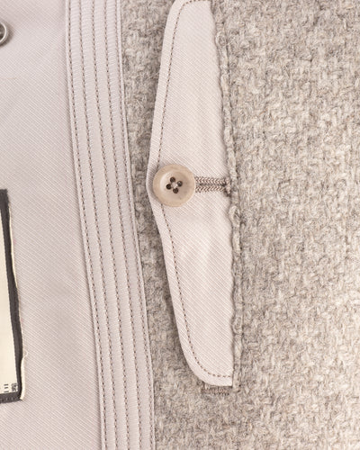 MotivMfg Mandarin Coat - Ecru Undyed Wool - Standard & Strange