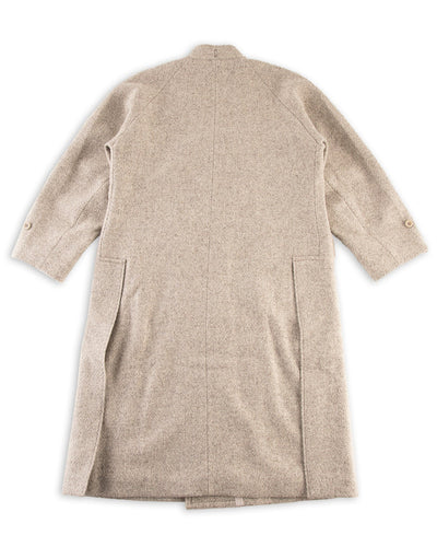 MotivMfg Mandarin Coat - Ecru Undyed Wool - Standard & Strange