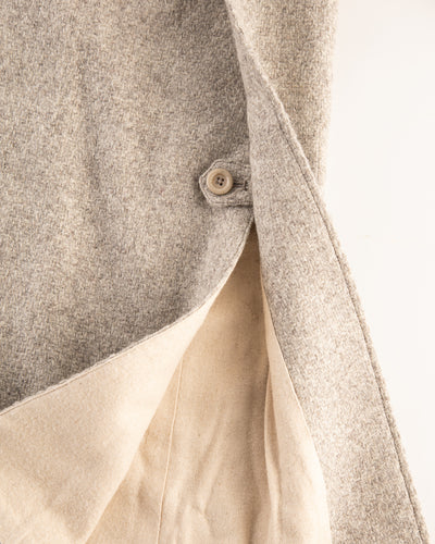 MotivMfg Mandarin Coat - Ecru Undyed Wool - Standard & Strange