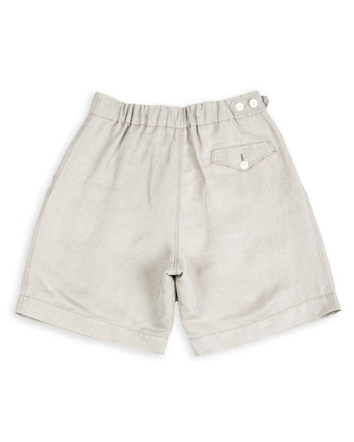 Oblique Shorts - Natural Silk Linen Fine HBT