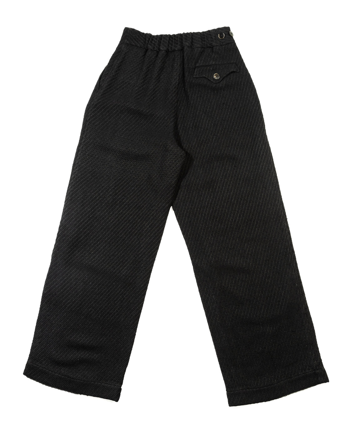 MotivMfg Oblique Trousers - Black Tussah Silk Tweed - Standard & Strange