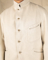 MotivMfg Peak Lapel Lounge Jacket - Natural Tailorable Denim - Standard & Strange