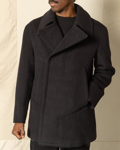 MotivMfg Platica Peacoat - Black Mallelieus Vintage Velour Overcoating - Standard & Strange