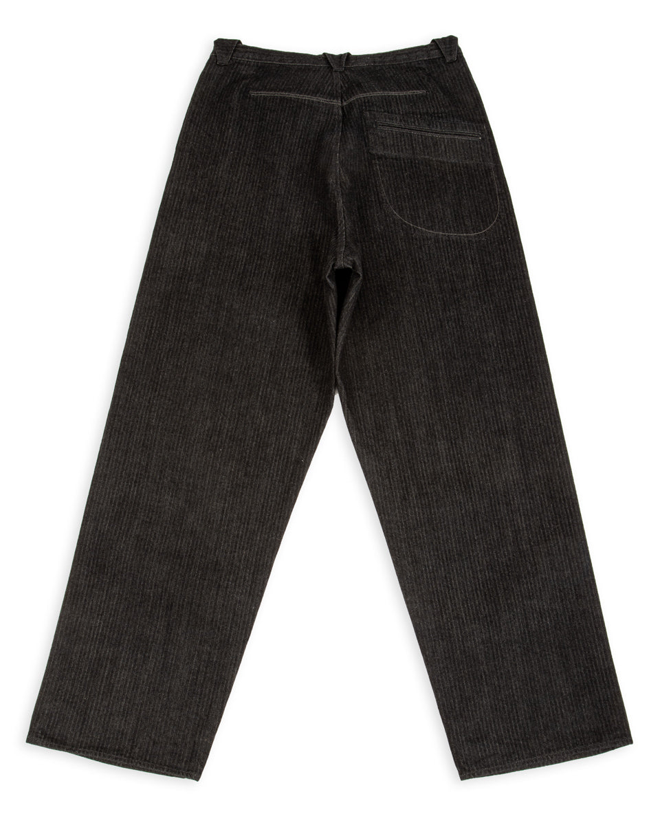 Pleat Denim Trousers - Black Herringbone Denim – Standard & Strange