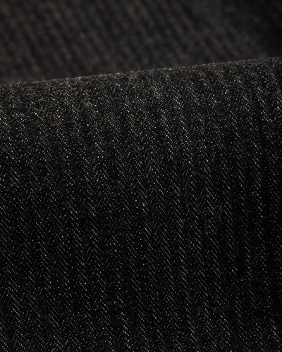 MotivMfg Pleat Denim Trousers - Black Herringbone Denim - Standard & Strange