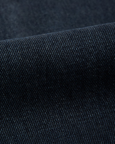 MotivMfg Pleat Denim Trousers - Char Navy Overdyed Linen Denim - Standard & Strange