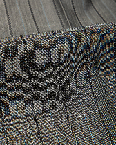 MotivMfg Robert Trousers - Vintage Grey Melange Stripe Dupioni - Standard & Strange