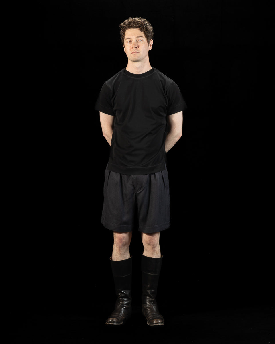 MotivMfg Shuttle T-Shirt - Black Cotton Silk Jersey - Standard & Strange