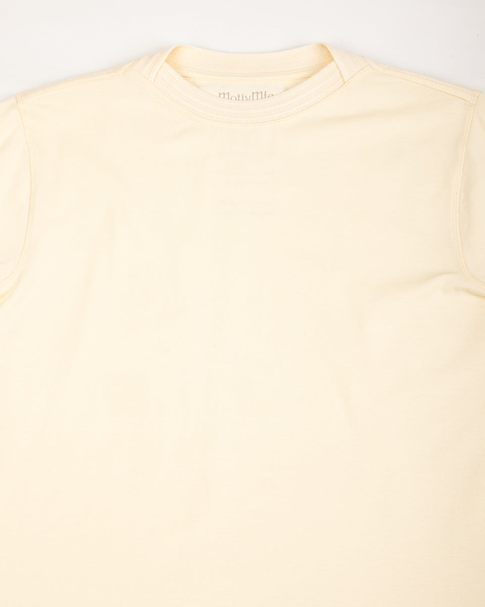 MotivMfg Shuttle T-Shirt - Ivory Cotton Silk Jersey - Standard & Strange