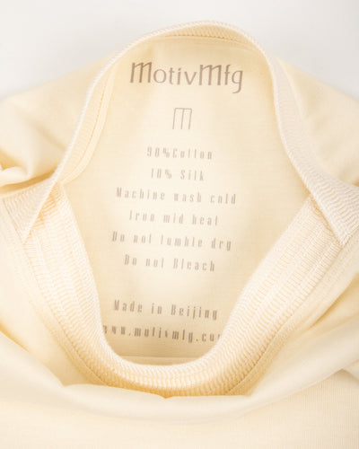 MotivMfg Shuttle T-Shirt - Ivory Cotton Silk Jersey - Standard & Strange