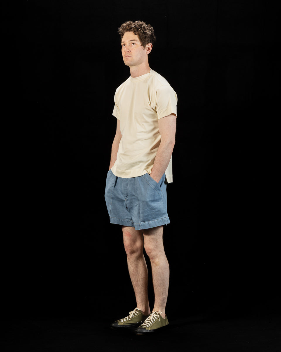 MotivMfg Shuttle T-Shirt - Ivory Cotton Silk Jersey - Standard & Strange