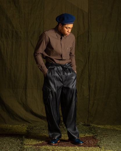MotivMfg Adjustable Cargo Pants - High Twist Tussah Silk Twill/Midnight - Standard & Strange