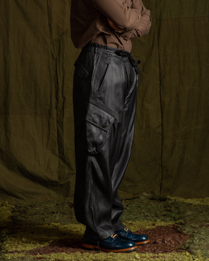 MotivMfg Adjustable Cargo Pants - High Twist Tussah Silk Twill/Midnight - Standard & Strange