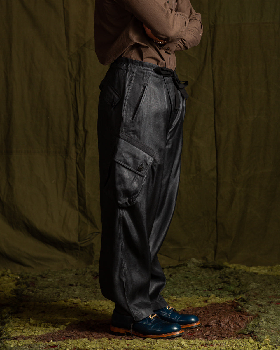MotivMfg Adjustable Cargo Pants - High Twist Tussah Silk Twill/Midnight - Standard & Strange