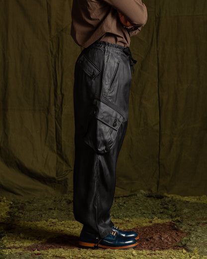 MotivMfg Adjustable Cargo Pants - High Twist Tussah Silk Twill/Midnight - Standard & Strange