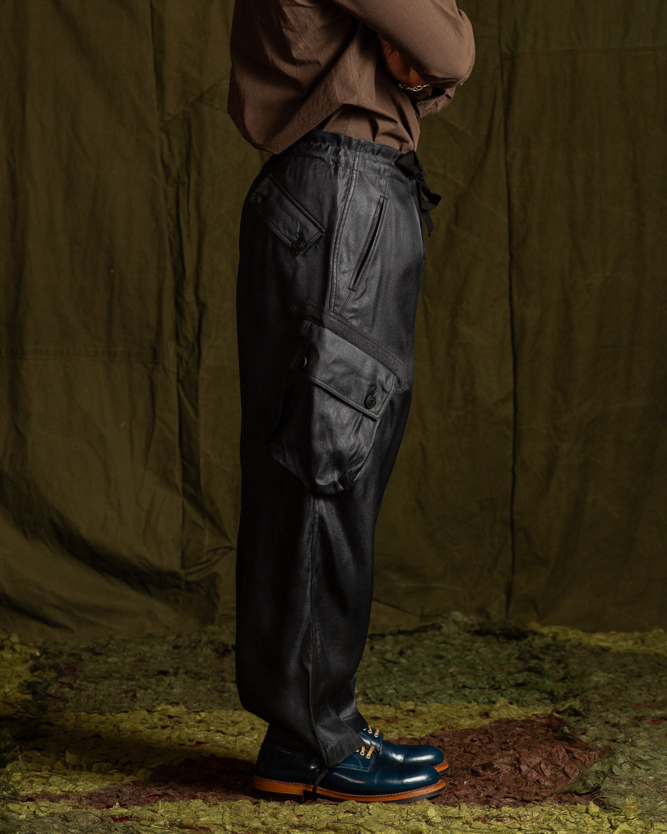 MotivMfg Adjustable Cargo Pants - High Twist Tussah Silk Twill/Midnight - Standard & Strange