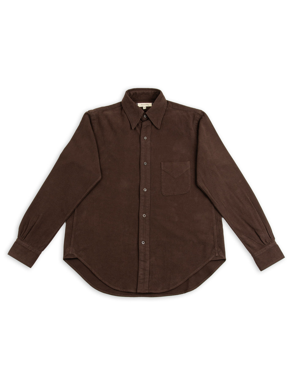 MotivMfg Authentic Fit BD Shirt - Maroon Japanese Cotton Flannel - Standard & Strange