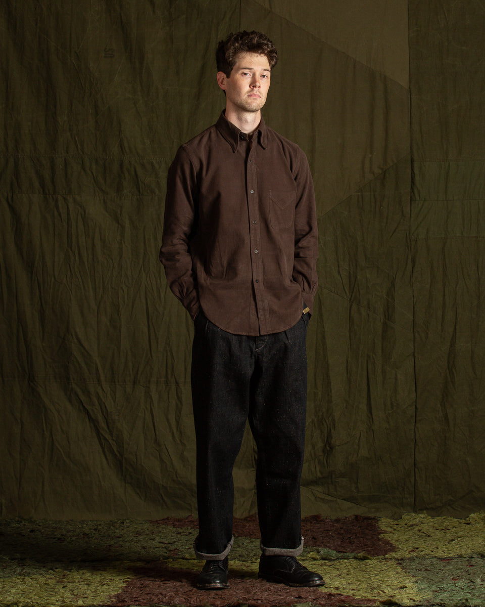 MotivMfg Authentic Fit BD Shirt - Maroon Japanese Cotton Flannel - Standard & Strange