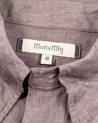 MotivMfg Authentic Fit BD Shirt - Violet Superfine Linen Broadcloth - Standard & Strange