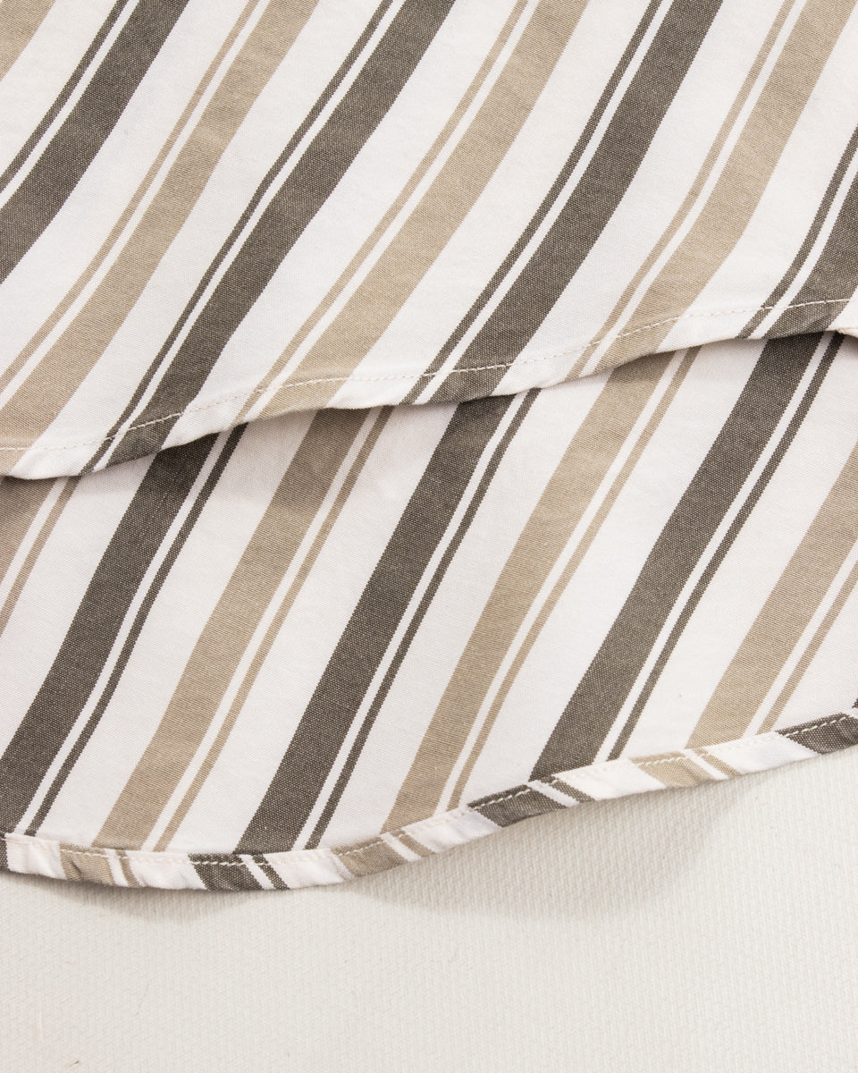 MotivMfg Authentic Fit BD Shirt - Charcoal Stripe Silk Cotton Fine Poplin - Standard & Strange