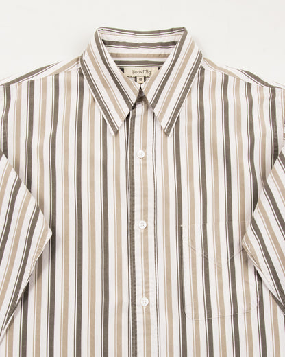 MotivMfg Authentic Fit BD Shirt - Charcoal Stripe Silk Cotton Fine Poplin - Standard & Strange