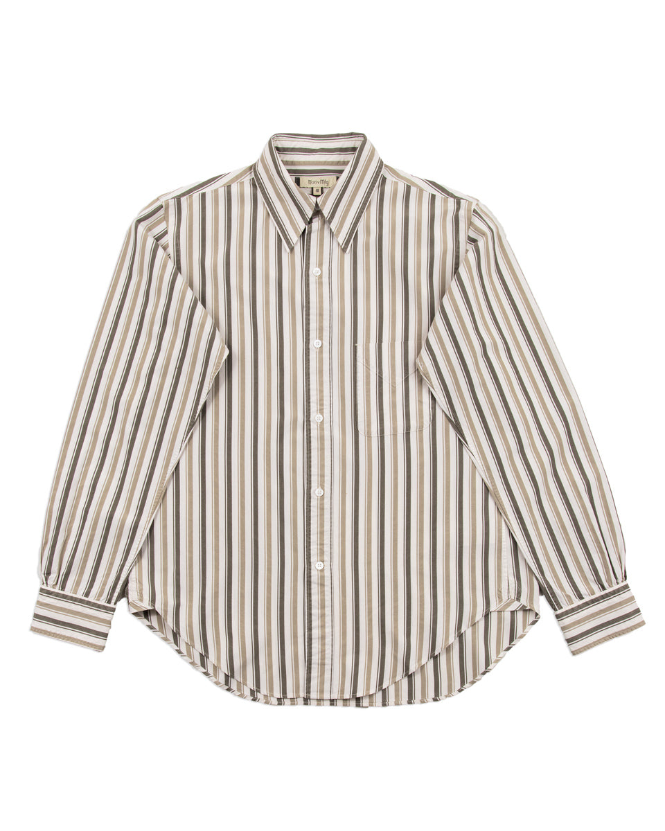 MotivMfg Authentic Fit BD Shirt - Charcoal Stripe Silk Cotton Fine Poplin - Standard & Strange