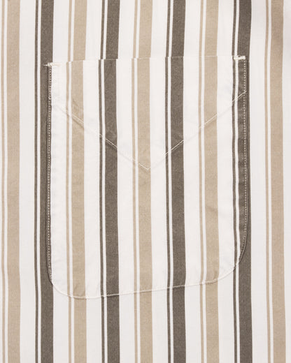 MotivMfg Authentic Fit BD Shirt - Charcoal Stripe Silk Cotton Fine Poplin - Standard & Strange