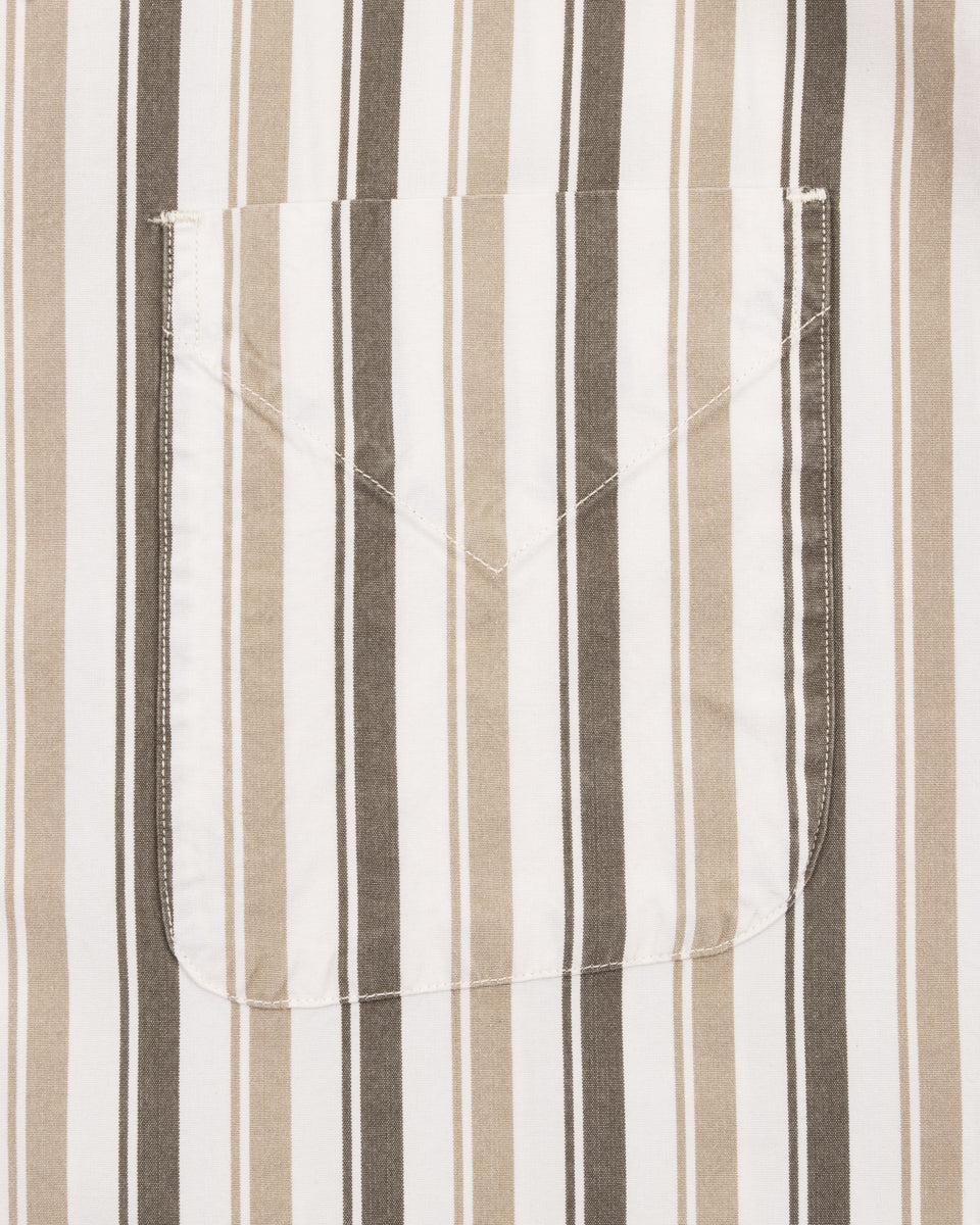 MotivMfg Authentic Fit BD Shirt - Charcoal Stripe Silk Cotton Fine Poplin - Standard & Strange