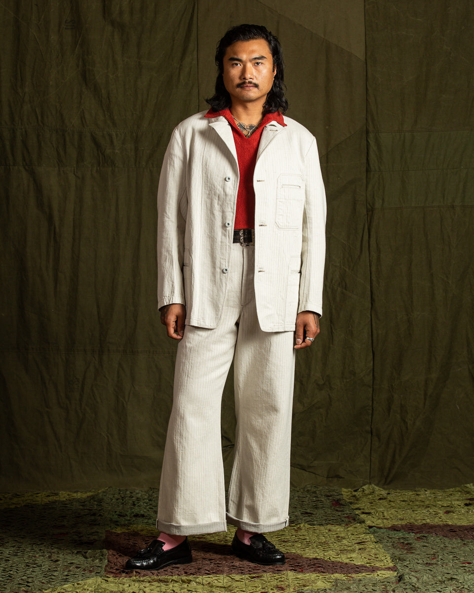 MotivMfg Castel Denim Jacket - Original Herringbone Denim/Natural - Standard & Strange