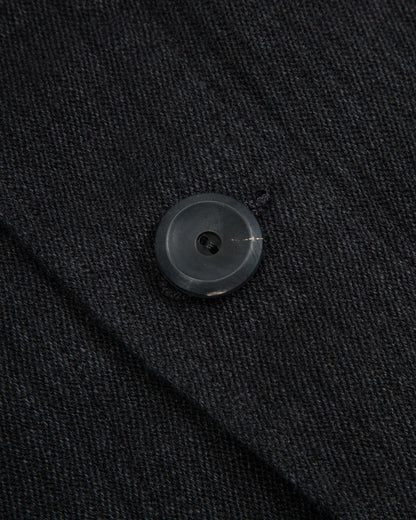 MotivMfg Continental Sack Jacket - Black Linen Wool Pique - Standard & Strange